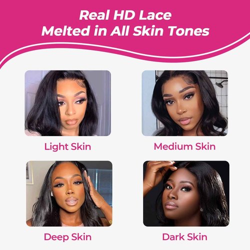 FalaFala 13x4 Skinlike REAL HD Lace Frontal Only, 0.1mm Ultra-thin Body Wave Baby Hair Pre Plucked Swiss HD Lace Frontals Melted Virgin Human Hair Natural Black 14 Inch