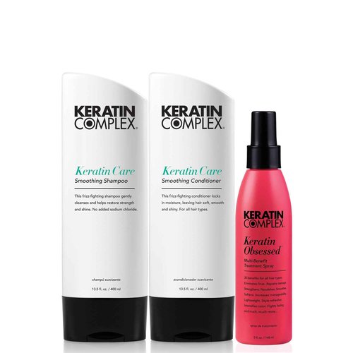 Keratin Complex - Keratin Care Retail Kit - Keratin Care Shampoo & Conditioner 13.8 oz each & 5 fl oz Keratin Obsessed