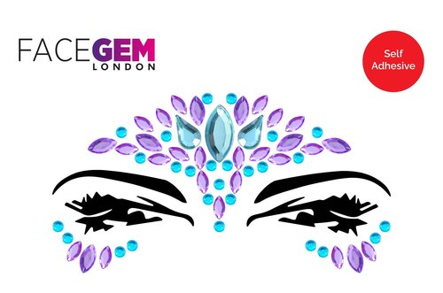 FACEGEM LONDON Face Gems Adhesive Glitter Jewel Tattoo Sticker Festival Gems Rave Party Body Make Up 100 PCS FACE GEMS