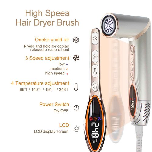 Air Wrap Hair Dryer Styling Brushes - 7 in 1 Multi Styler Drying System, 200 Million Negative Ions, Professional Blow Dryer Brush for Curling Volumizing Straightening Styling