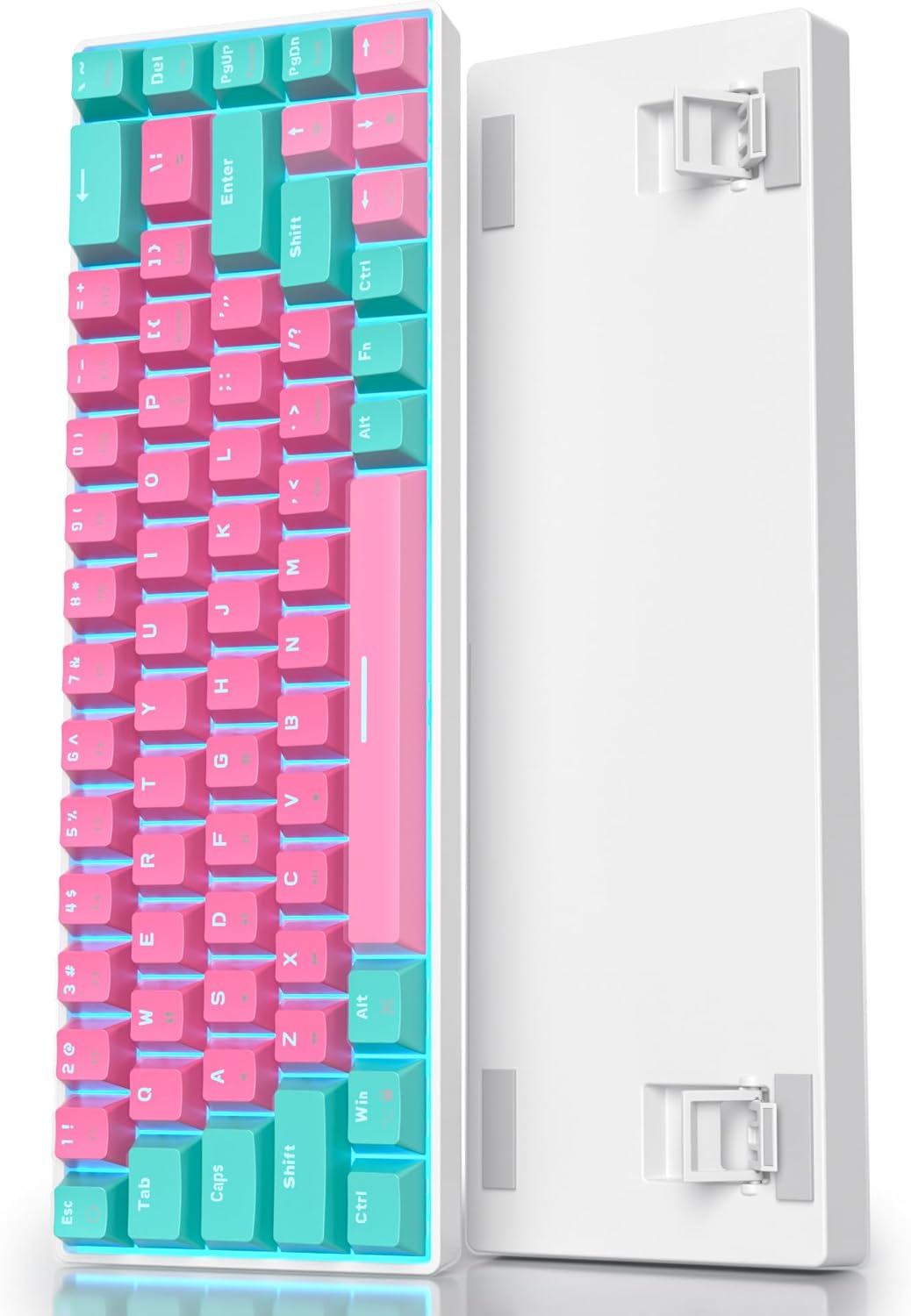 60 Percent Gaming Keyboard 61 Keys Wired Mechanical Keyboard Ultra Compact Key Board Red Switch LED Backlit for Windows Laptop Gamer