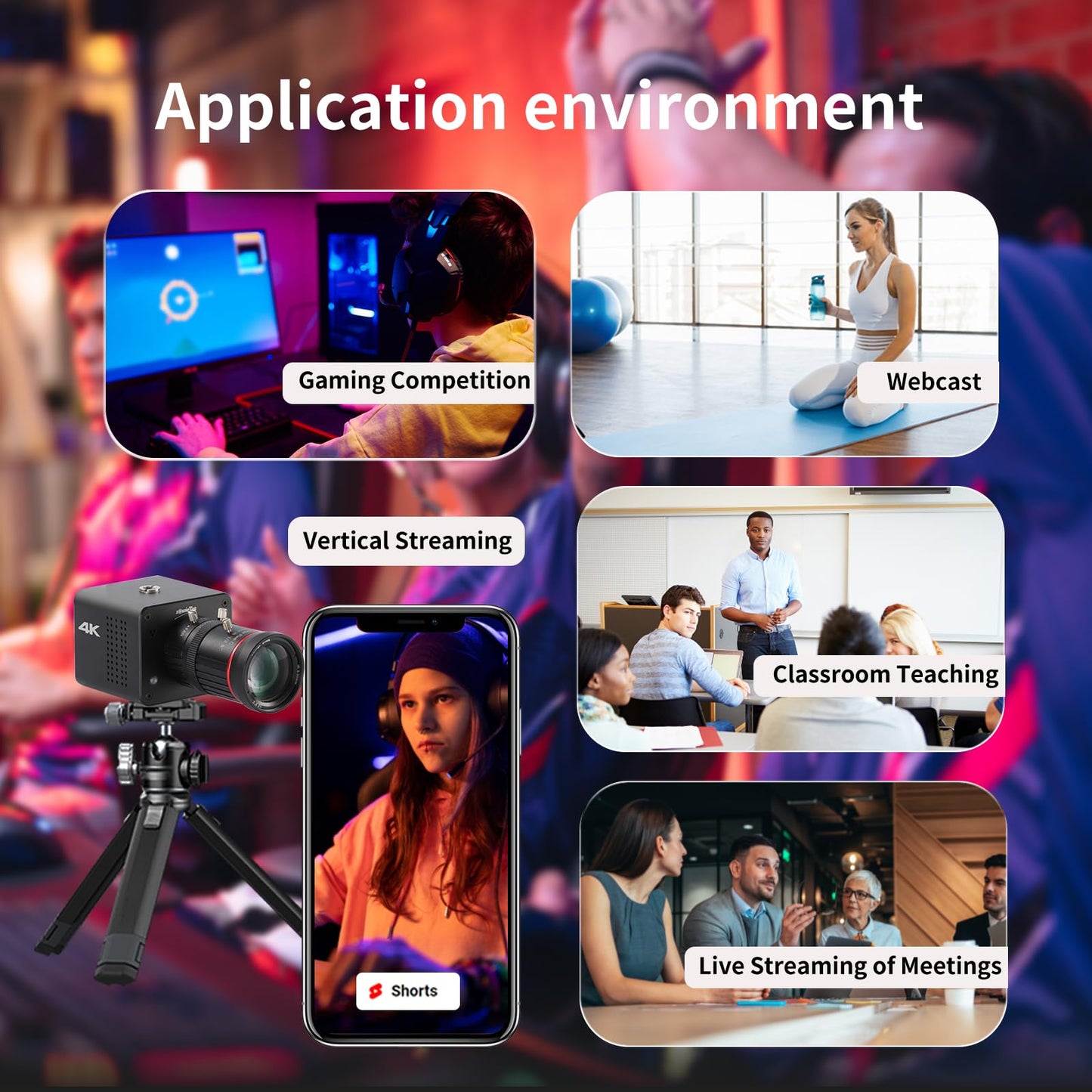 zowietek 4K Native NDI|HX3 POV Box Camera PoE, Simultaneously HDMI & SDI Output, RTSP/RTMP(s)/SRT, Standalone Live Streaming to YouTube/Facebook/Twitch for Webcast, Meeting, Teaching & Gaming (CS)