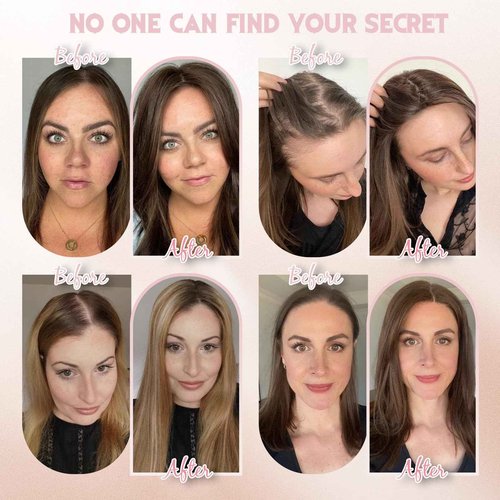 FU SHEN Hair Toppers for Women Real Human Hair 12inch Professional Grade 10X12CM Swiss Base Hairpiece for Thinning Hair Breathable Human Hair Topper Clip in Toppers(2#)