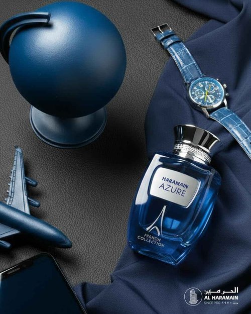 Al Haramain Azure French Collection for Unisex - Arabian Perfume for Women and Men - Long Lasting Fragrance with Notes of Amber, Tonka &Cedar - Arabic Perfume - Eau De Parfum Spray - 3.33 oz EDP Spray