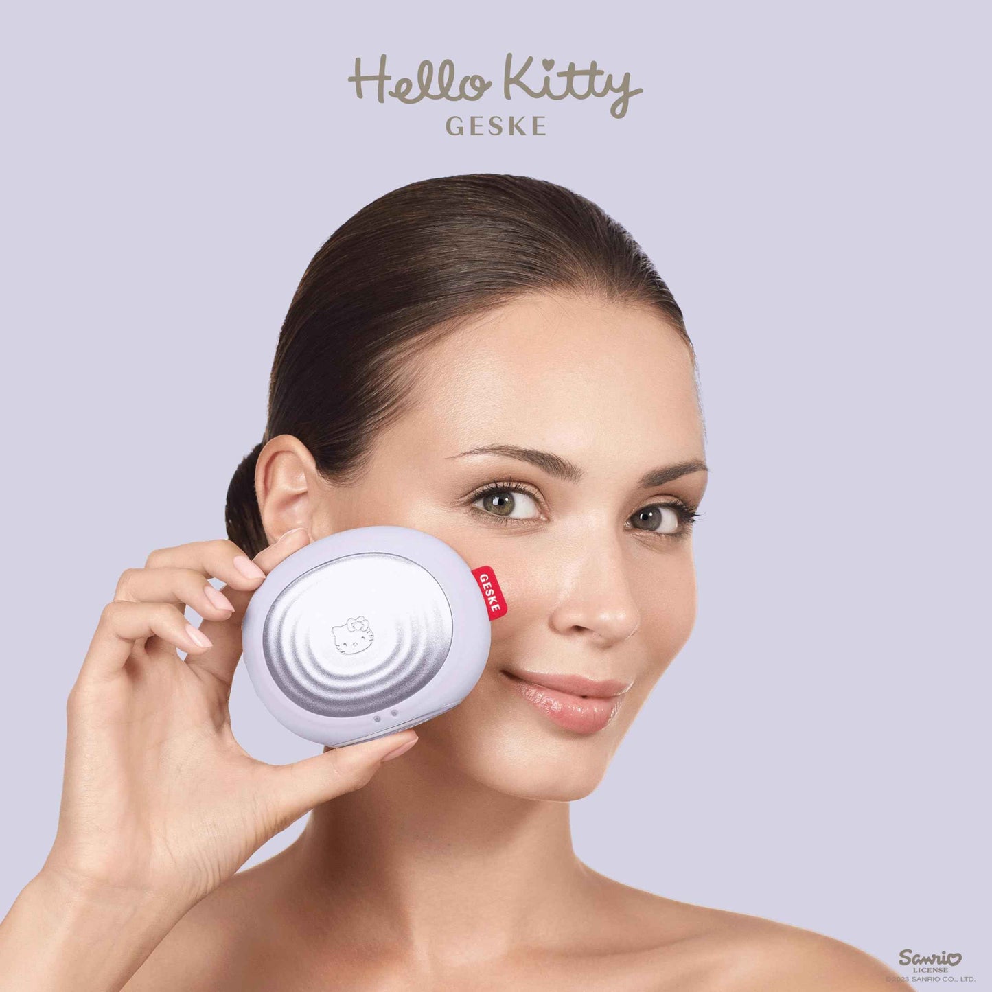 GESKE x Hello Kitty SmartAppGuided Sonic Thermo Facial Brush | 5 in 1 | Skin Cleansing | Cleansing Brush with Thermal Function | Electric Facial Massager