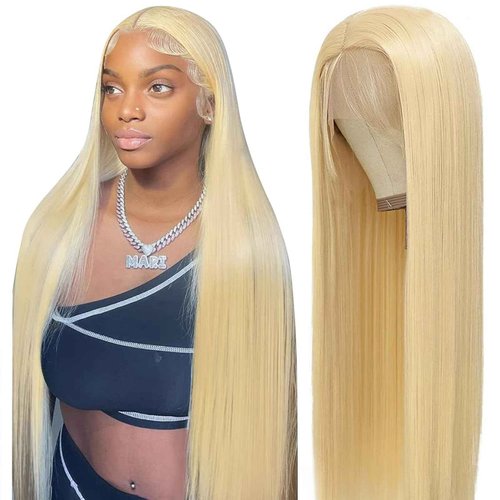 Tuneful 613 13x6 Lace Front Wig Human Hair 28 Inch Straight Blonde Lace Front Wigs Human Hair 220% Density Pre Plucked 613 HD Lace Frontal Wig with Baby Hair