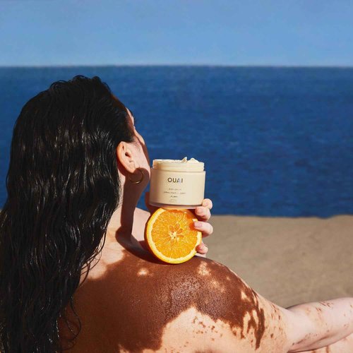 OUAI St. Barts Hair & Body Gift Set - Tropical-Scented Body Care for Women & Men - Includes Full Size Hydrating Body Cream & Travel Size Hair and Body Mist (2 Count)