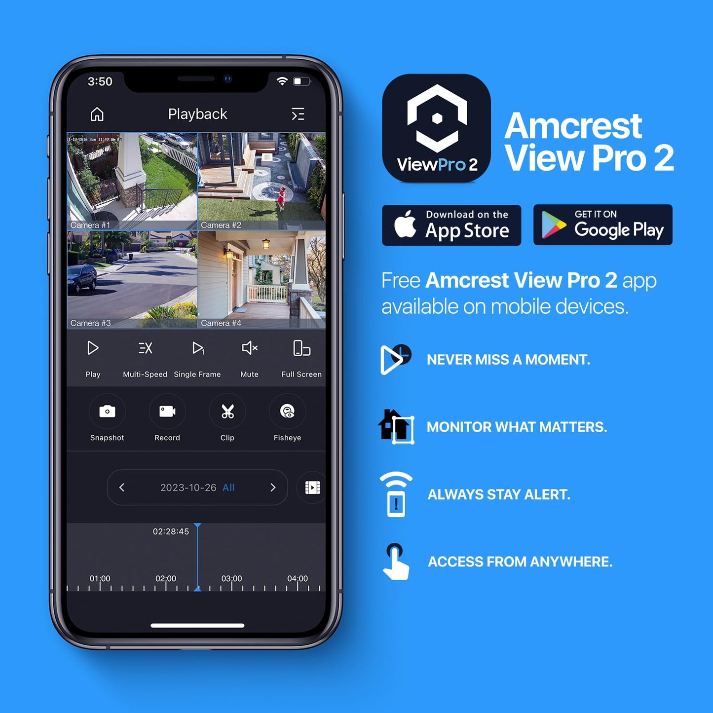 Amcrest 5MP Turret POE Camera, UltraHD Outdoor IP Camera POE with Mic/Audio, 5-Megapixel Security Surveillance Cameras, 98ft NightVision, 132° FOV, IP67, MicroSD (256GB) Black IP5M-T1179EB-AI-V3