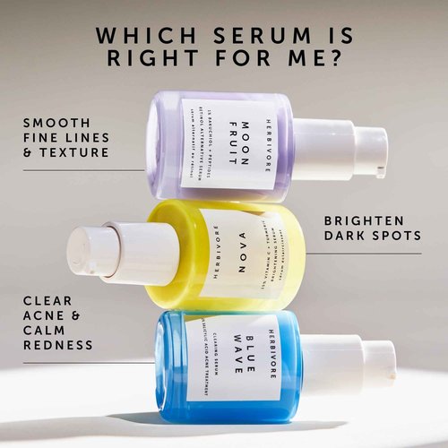 HERBIVORE Bakuchiol Retinol Alternative Moon Fruit Face Serum EXTRA STRENGTH – 1% Bakuchiol + Peptides, Smooths Skin, Reduces Fine Lines & Wrinkles, Plant-based, Vegan, Cruelty-free, 30mL / 1 oz