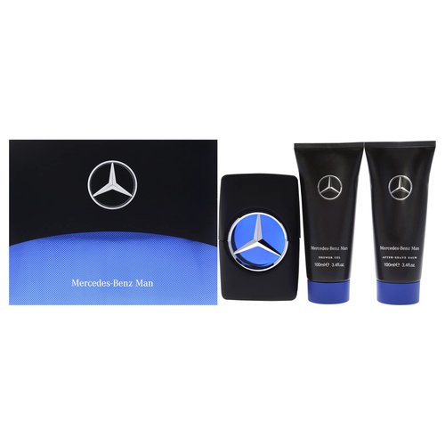 Mercedes Benz Man - Elegant Fragrance Set With Sensual, Floral, Woody Notes - Mesmerize The Senses With Original Luxury Men’s Fragrance Gift Set - Endless Day Through Night Scent Payoff - 3 Pc