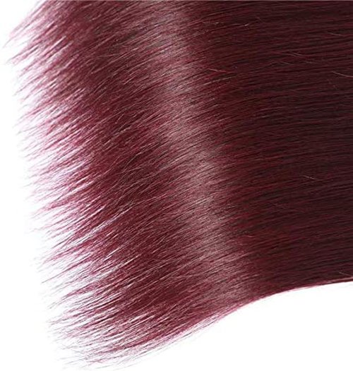 Color 99J Human Hair Bundles Burgundy 18 20 22 Inch Straight Burgundy 99J Bundles Human Hair Extension 11A Brazilian Virgin Quick Weave Hair for Black Women