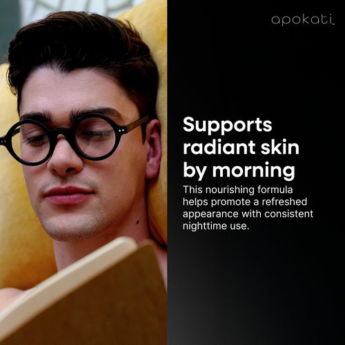 Apokati Night Shift Overnight Skin Therapy Face Oil with Tansy, Chamomile and Helichrysum – Replenishing and Calming Formula for Nighttime Skincare, 30ml