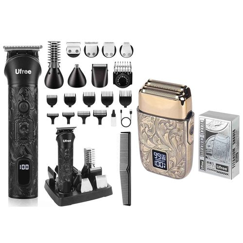 Ufree Beard Trimmer for Men, Electric Razor Shavers for Men, Cordless Hair Clippers, 7 in 1 Beard Grooming Kit for Mustache Body Nose Hair and Facial, Gifts for Men…