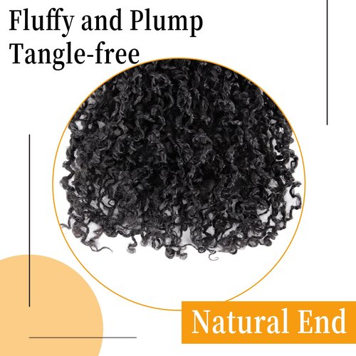 18 Inch Pre-Looped Yanky Twist Crochet Hair, 30 Strands/Pc, Mini Passion Twists, Senegalese Braiding Hair (Natural Black, 8 Pcs/Pack)