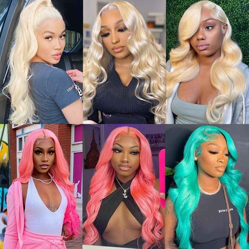 613 Lace Front Wig Human Hair 28inch 13x4 Blonde 100% Wig Human Hair Blonde Lace Front Wigs Human Hair 180% Density Premium 613 HD Lace Frontal Wig Pre Plucked