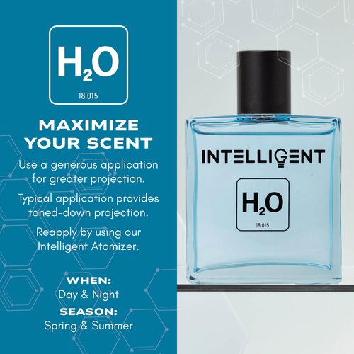 Intelligent H2O Eau de Parfum | Cologne for Men | Aquatic, Bold, and Refreshing | 3.4 Fl Oz (100 mL)