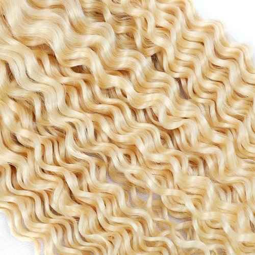 Condescension Human Hair Bundles 18 20 22 Inch Blonde 613 Jerry Curly Bundles Human Hair Unprocessed Brazilian Virgin Quick Weave Hair for Black Women