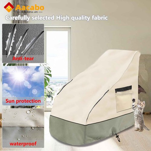 Aacabo Massage Chair Cover 600D Oxford Cloth Full Body Shiatsu Massage Chair Protective Cover with Drawstring Waterproof Dustproof