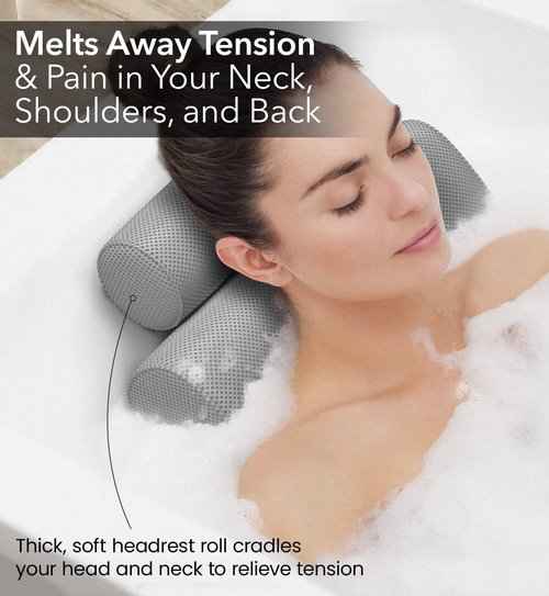Everlasting Comfort Bath Pillow & Seat Cushion - Enhance Your Bath Time, Support Your Posture