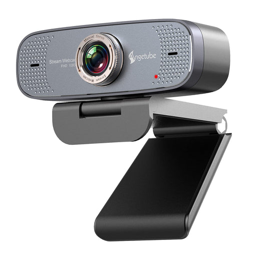 Angetube 1080P Web Camera for Computer HD Webcam with Microphone - USB PC Camera with 90-Degree Wide Angle, Plug and Play for Zoom | Skype | Teams | Streaming | Video Calling