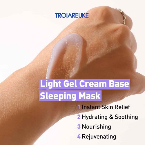 TROIAREUKE Soothing Hydrating Nourishing Face Sleeping Mask, Unisex, 20 oz