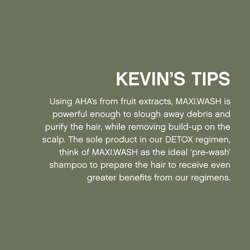 KEVIN.MURPHY MAXI.WASH - Detox Shampoo - Removes Buildup & Minerals - Colour-Safe-Scalp-Friendly - Sulphate & Paraben Free - 1000 mL / 33.8 fl oz