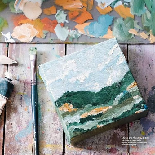 Creative Mark Imperial Professional Chungking Hog Bristle Brush - Assorted Styles Set of 10, Handmade Long Handle Oil Paint Brushes for Artists, Nickel