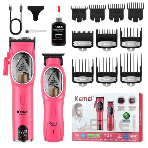 KEMEI Professional Hair Clippers Set for Men, Electric Clippers Kit and Trimmers Set, Cordless Haircut Clippers, Rechargeable Hair Cutting Tools with LED Display, Gifts for Men