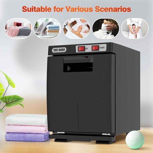 Utenzi Hot Towel Warmer, Spa Towel Cabinet 5L Professional Mini Towel Heater, Towel Warmer for Facials SPA Barbershop Esthetician (Black)