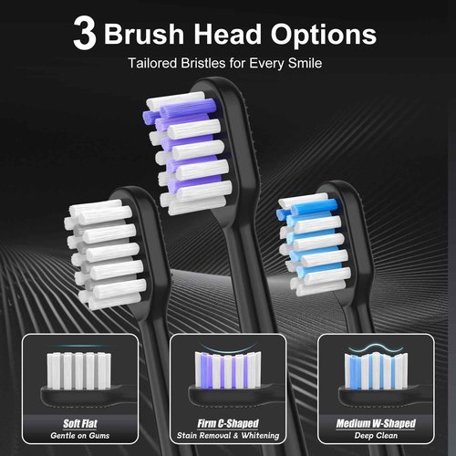 Wstiga 2025 New Sonic Electric Toothbrush for Adults - Vibration 60,000 VPM & 73° Oscillation Rechargeable Electric Toothbrush, 50+ Days Battery Life, 3 Modes, 2-Minute Timer, 3 Brush Heads, 2 Pack