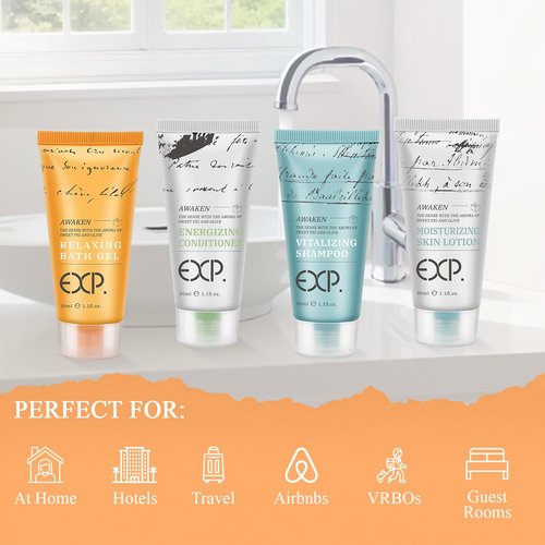 OPPEAL EXP Series| 150 PK 1 oz Hotel Size Amenities Bulk | 30 Sets Each Contains Shampoo, Conditioner, Body Wash, Lotion and Soap Bar | Ideal for AirBnB/VRBO/Vacation Rental