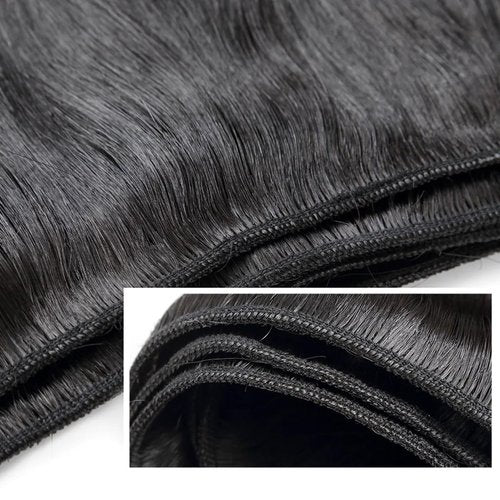 Afrodiva Straight 3 Bundles Human Hair 22 24 26 Inch 100% Unprocessed Brazilian Virgin Human Hair Bundles Double Weft Weave Bundles Straight Hair 70g/Bundle Hair Natural Color