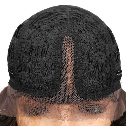Joedir Lace Front Wigs Ombre Blonde 28'' Long Small Curly Wavy Synthetic Wigs For Black Women 130% Density Wigs(TTPN4/270A/24F)