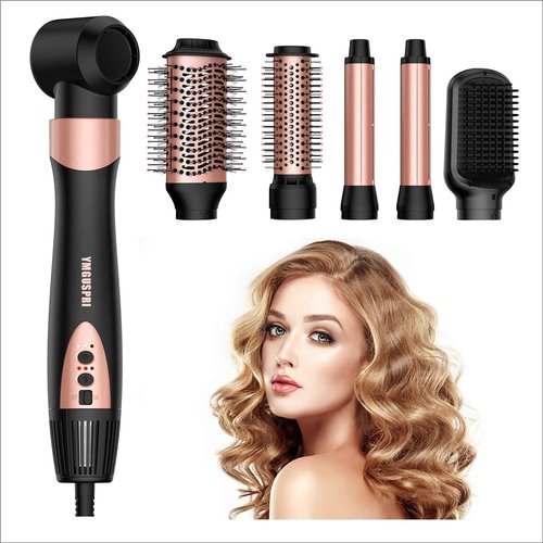 6 in 1 High-Speed Air Wrap Hair Styler,110,000 RPM Professional Hair Dryer Brush Set Fast Drying,No Heat Damage Multi-Styler,Blow Dryer Brush for Curling Straightening Volumizing Styling (Rose Gold)