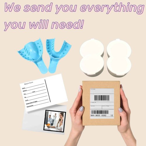 Custom Clear Dental Retainers Retainer Made in The USA | at Home Kit for Perfect Custom Fit Great for Replacement Retainers (Lower Only)