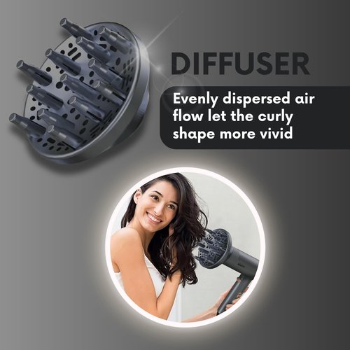 TurboBlade | Blue Ionic Technology for Pro Performance Drying - Gray