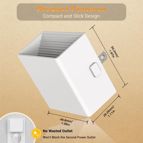 JandCase Night Light,Automatic Night Lights Plug into Wall,Dusk to Dawn,2 Pack Soft White 3000K Brightness Adjustable Nightlight for Kids Bedroom Bathroom Hallway Kitchen