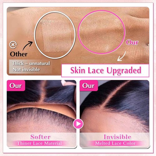 PISRY Wear and Go Glueless Wigs Human Hair Pre Plucked Pre Cut 180% Density 6x4 Ready to Wear Lace Front Human Hair Wigs Straight for Black Women 24 Inch