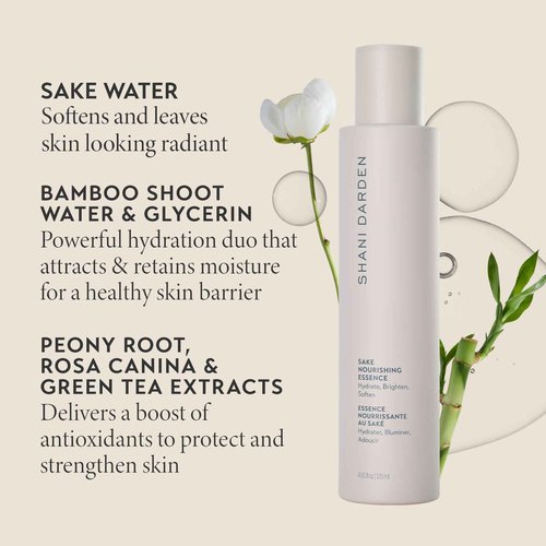 Shani Darden Skin Care Sake Nourishing Essence, Facial Essence for Skin Hydration, Helps Soften, Fortify, and Calm Dehydrated and Sensitive Skin, 4 Oz