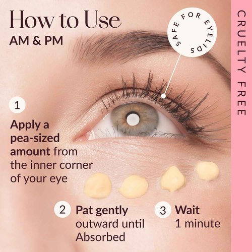 SKINWIT - Anti-Aging Eye Cream, EGF, Retinol, Hyaluronic Acid and Peptides for lines and Wrinkles, Caffeine and Hesperidin for Dark Circles & Puffiness - 0.67 Oz - Made in USA