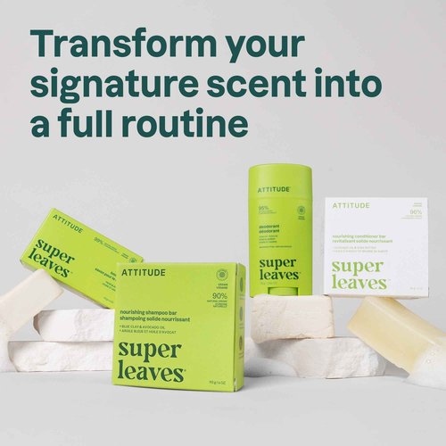 ATTITUDE Body Soap Bar, Natural Origin, Protects and Softens Dry Skin, Watercress, Indian Cress & Olive Oil, EWG Verified & Vegan, Pear & Amber, 4 Oz (Pack of 6)