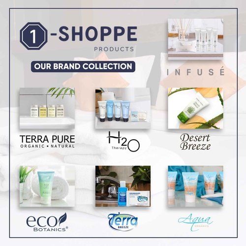 Terra Pure Green Tea Toiletries Set | 1-Shoppe Amenities Kit | 1oz Shampoo & Conditioner, Body Wash, Lotion | Travel Size | 80 Pieces