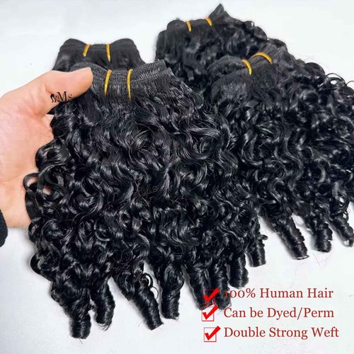 YMS 3C4A Burmese Curly Human Hair Bundles 24 Inch 1 Curly Bundles Human Hair Unprocessed Burmese Raw Hair Extension Real Human Hair 16A Natural Color Real Hair Weft Extensions with Spiral Curly End