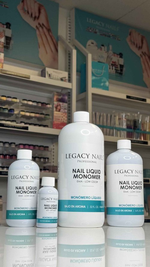 Legacy Nails Professional NAIL LIQUID MONOMER - MMA-Free, Acetone-Free, Low Odor Formula, Compatible with All Acrylic, Perfect for Nail Extensions, Sculpting & Overlays - 946ml / 32 FL.oz.