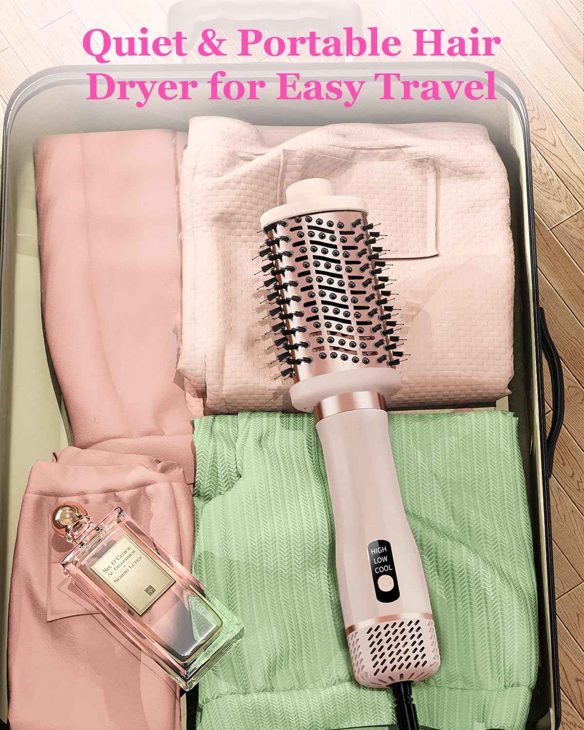 Hight Speed One-Step Volumizer Hair Dryer, 4-in-1 Hair Dryer Brush Blow Dryer & Styler Volumizer – Hot Air Straightener Brush for Frizz Control, Salon Blowout, Fast Drying with Ionic Technology