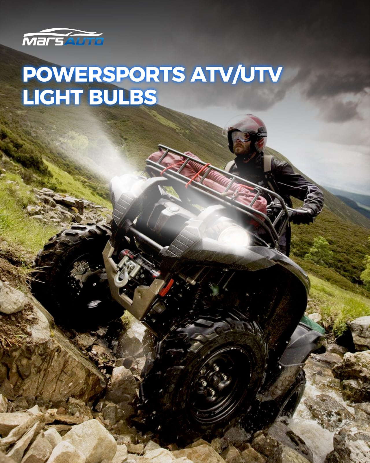 Marsauto M1S 9012 Bulbs, 40000LM Super Bright HIR2 9012 Fog Bulbs with 1:1 Mini Design, 6000K White Wireless Direct Insertion, 3 Min Plug and Play, IP68, Pack of 2