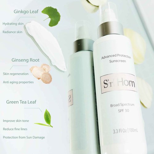 Siri Hom Advanced Protection Sunscreen, Broad Spectrum SPF 30, Ginkgo and Green Tea Extracts