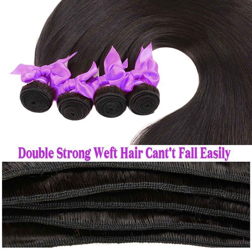 Straight Bundles Human Hair 10A Human Hair 3 Bundles Straight Hair 22 24 26 Inch Brazilian Virgin Deals Human Hair Extensions Natural Color