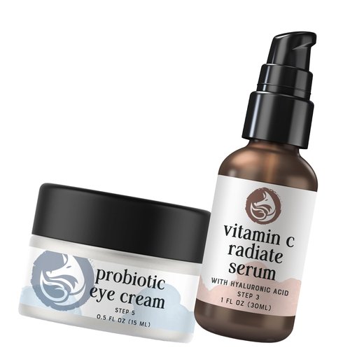 Foxbrim Naturals Radiant Eye & Face Duo: Probiotic Eye Cream & Vitamin C Face Serum