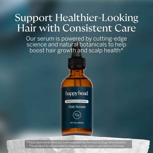 Happy Head Hair Regrowth Serum – Leave-In Scalp & Hair Treatment with Procapil®, Biotin & Rosemary – Lightweight Formula – 2oz